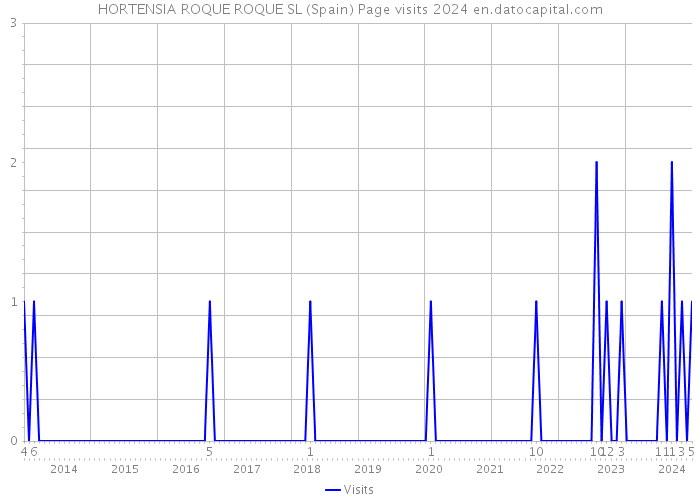 HORTENSIA ROQUE ROQUE SL (Spain) Page visits 2024 
