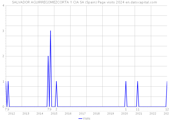 SALVADOR AGUIRREGOMEZCORTA Y CIA SA (Spain) Page visits 2024 