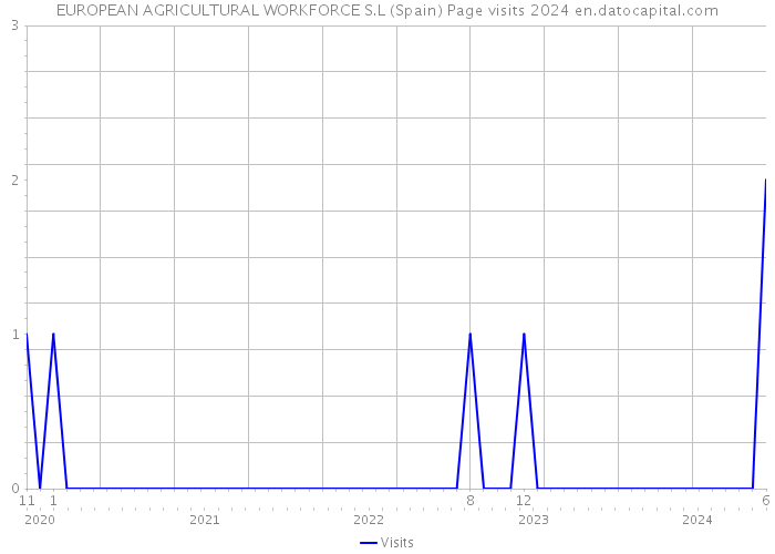 EUROPEAN AGRICULTURAL WORKFORCE S.L (Spain) Page visits 2024 