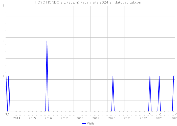 HOYO HONDO S.L. (Spain) Page visits 2024 