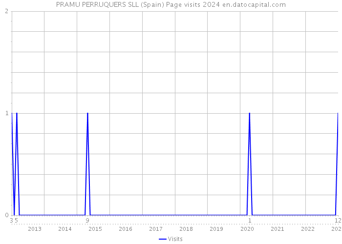 PRAMU PERRUQUERS SLL (Spain) Page visits 2024 