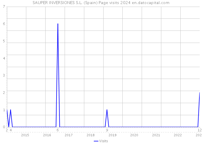 SAUPER INVERSIONES S.L. (Spain) Page visits 2024 