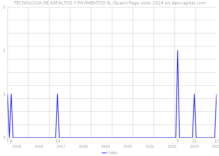 TECNOLOGIA DE ASFALTOS Y PAVIMENTOS SL (Spain) Page visits 2024 