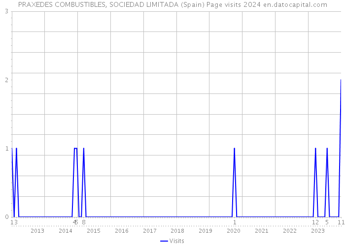 PRAXEDES COMBUSTIBLES, SOCIEDAD LIMITADA (Spain) Page visits 2024 