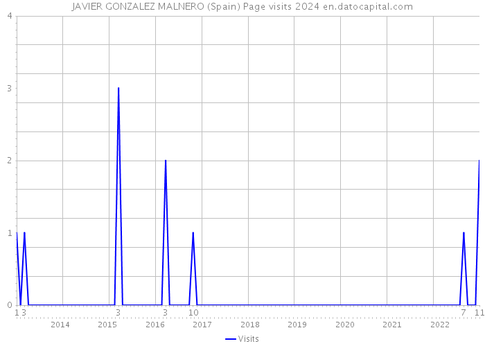 JAVIER GONZALEZ MALNERO (Spain) Page visits 2024 