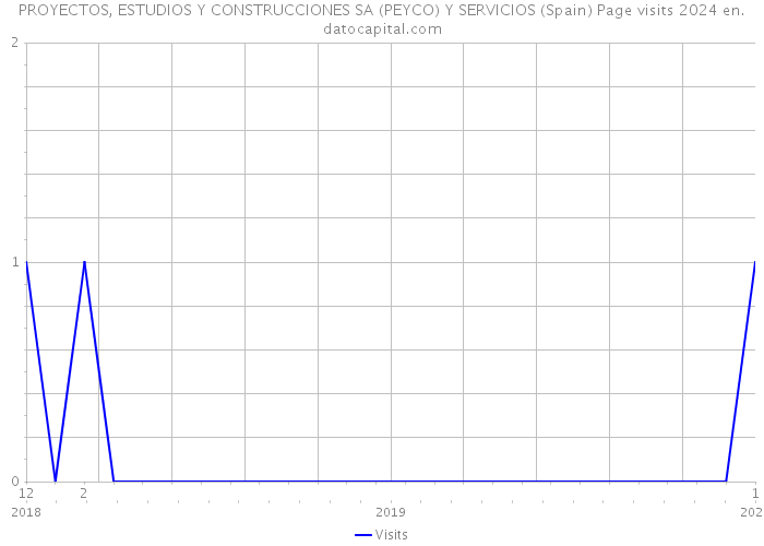 PROYECTOS, ESTUDIOS Y CONSTRUCCIONES SA (PEYCO) Y SERVICIOS (Spain) Page visits 2024 