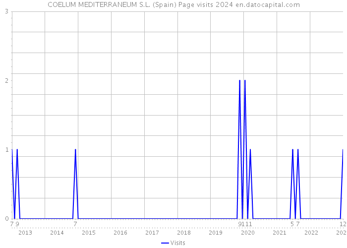 COELUM MEDITERRANEUM S.L. (Spain) Page visits 2024 