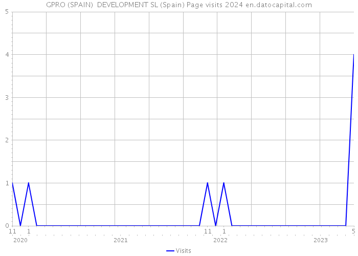 GPRO (SPAIN) DEVELOPMENT SL (Spain) Page visits 2024 