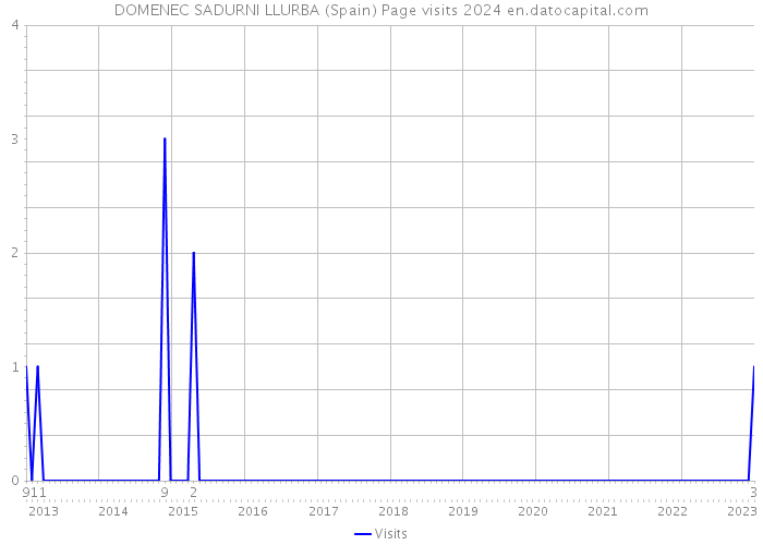 DOMENEC SADURNI LLURBA (Spain) Page visits 2024 