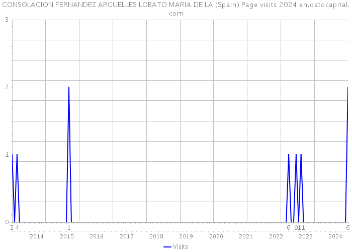 CONSOLACION FERNANDEZ ARGUELLES LOBATO MARIA DE LA (Spain) Page visits 2024 