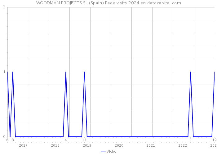 WOODMAN PROJECTS SL (Spain) Page visits 2024 