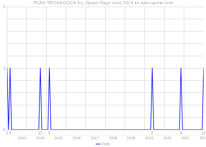 PIGRA TECNOLOGICA S.L. (Spain) Page visits 2024 