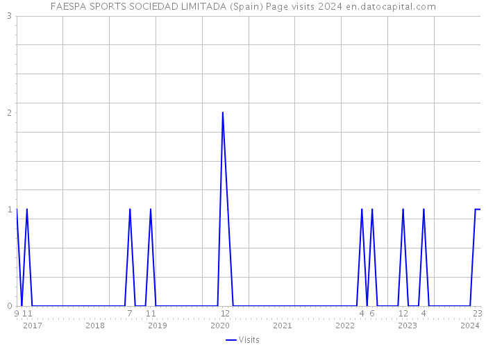 FAESPA SPORTS SOCIEDAD LIMITADA (Spain) Page visits 2024 