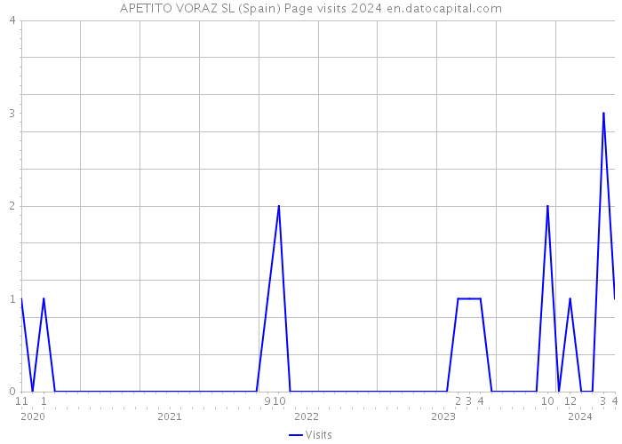 APETITO VORAZ SL (Spain) Page visits 2024 