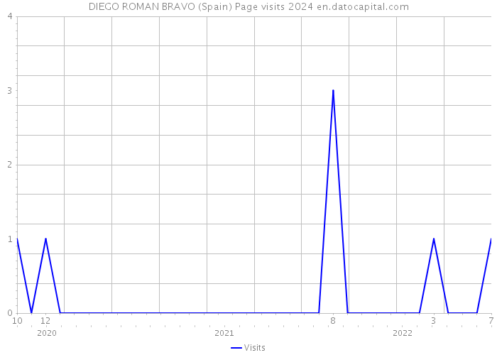 DIEGO ROMAN BRAVO (Spain) Page visits 2024 