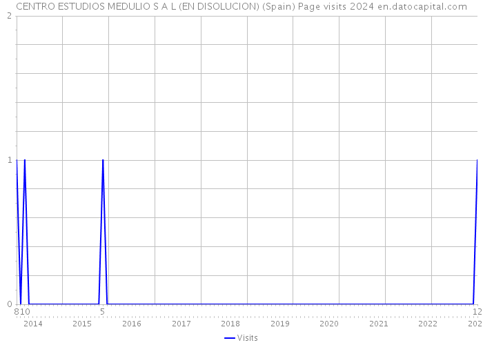 CENTRO ESTUDIOS MEDULIO S A L (EN DISOLUCION) (Spain) Page visits 2024 
