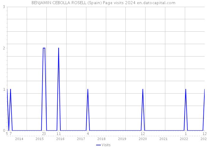 BENJAMIN CEBOLLA ROSELL (Spain) Page visits 2024 