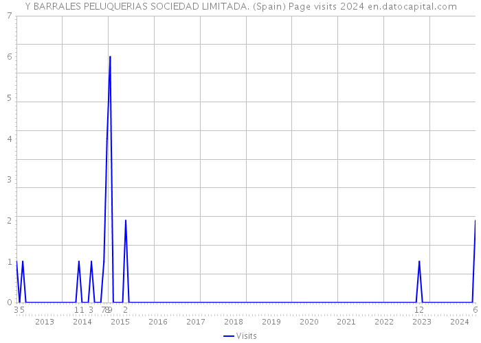 Y BARRALES PELUQUERIAS SOCIEDAD LIMITADA. (Spain) Page visits 2024 