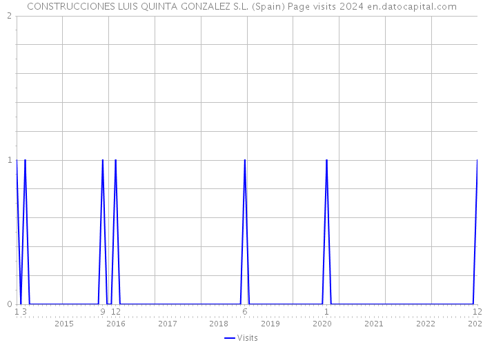 CONSTRUCCIONES LUIS QUINTA GONZALEZ S.L. (Spain) Page visits 2024 