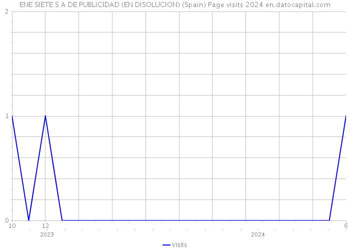 ENE SIETE S A DE PUBLICIDAD (EN DISOLUCION) (Spain) Page visits 2024 