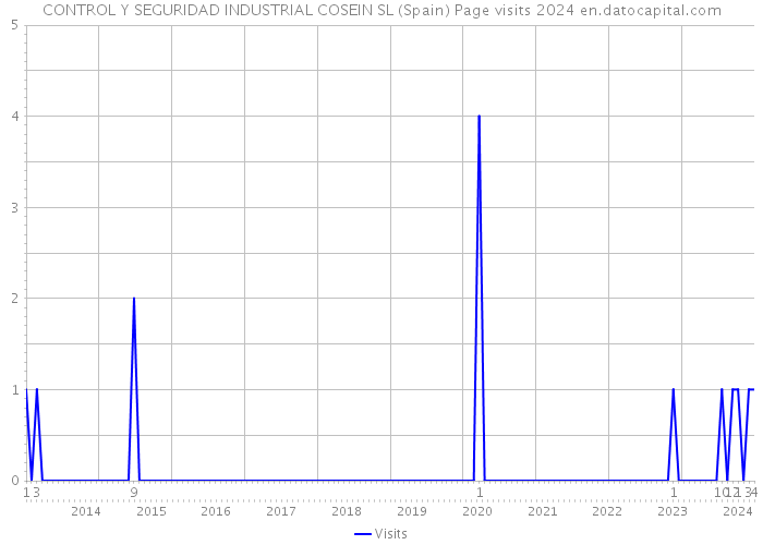 CONTROL Y SEGURIDAD INDUSTRIAL COSEIN SL (Spain) Page visits 2024 