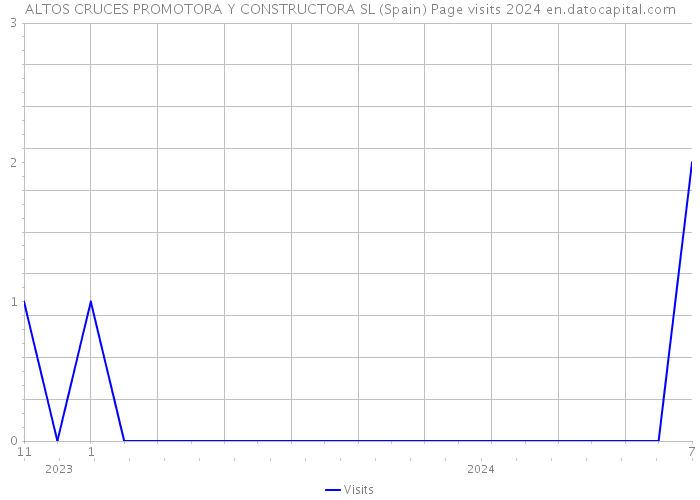ALTOS CRUCES PROMOTORA Y CONSTRUCTORA SL (Spain) Page visits 2024 