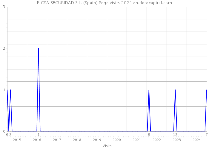 RICSA SEGURIDAD S.L. (Spain) Page visits 2024 