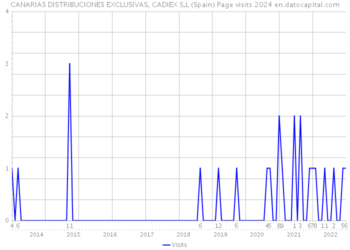 CANARIAS DISTRIBUCIONES EXCLUSIVAS, CADIEX S,L (Spain) Page visits 2024 