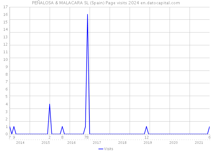 PEÑALOSA & MALACARA SL (Spain) Page visits 2024 