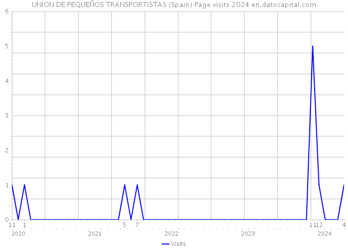 UNION DE PEQUEÑOS TRANSPORTISTAS (Spain) Page visits 2024 