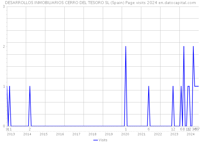 DESARROLLOS INMOBILIARIOS CERRO DEL TESORO SL (Spain) Page visits 2024 