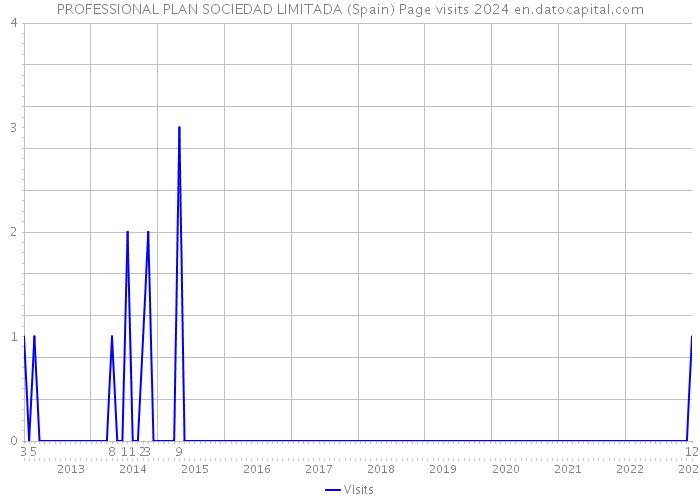 PROFESSIONAL PLAN SOCIEDAD LIMITADA (Spain) Page visits 2024 