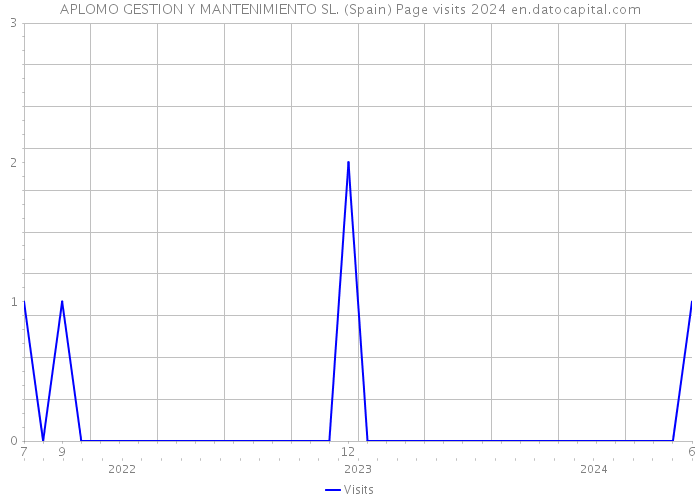 APLOMO GESTION Y MANTENIMIENTO SL. (Spain) Page visits 2024 