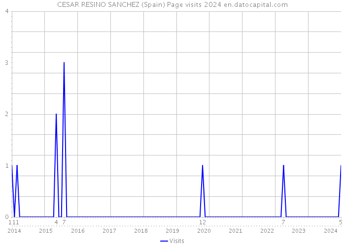 CESAR RESINO SANCHEZ (Spain) Page visits 2024 