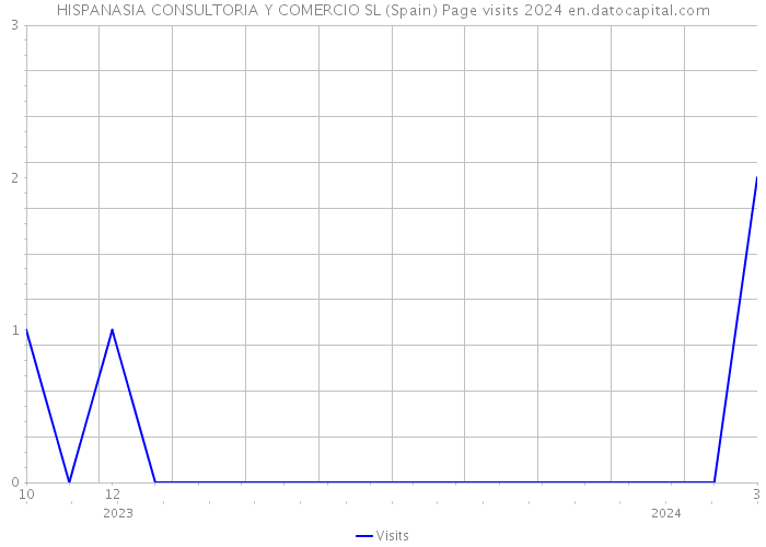 HISPANASIA CONSULTORIA Y COMERCIO SL (Spain) Page visits 2024 