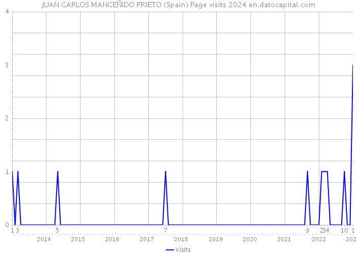 JUAN CARLOS MANCEÑIDO PRIETO (Spain) Page visits 2024 