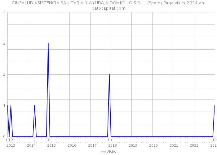 CIUSALUD ASISTENCIA SANITARIA Y AYUDA A DOMICILIO S.R.L.. (Spain) Page visits 2024 