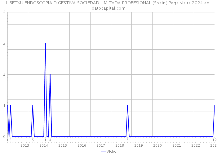 LIBETXU ENDOSCOPIA DIGESTIVA SOCIEDAD LIMITADA PROFESIONAL (Spain) Page visits 2024 