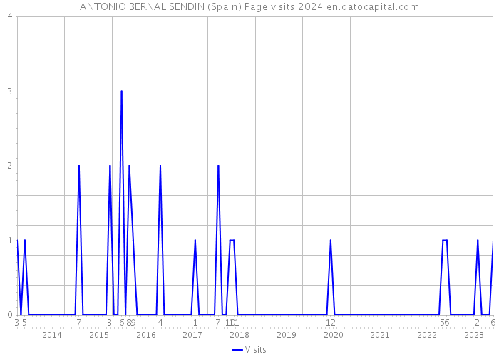 ANTONIO BERNAL SENDIN (Spain) Page visits 2024 