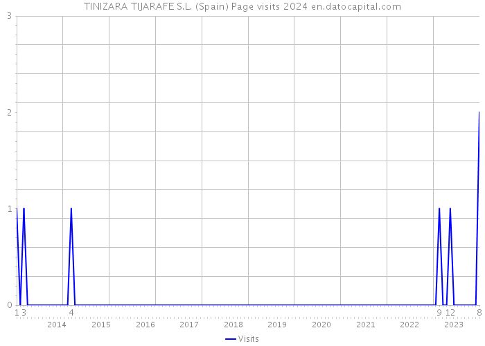 TINIZARA TIJARAFE S.L. (Spain) Page visits 2024 