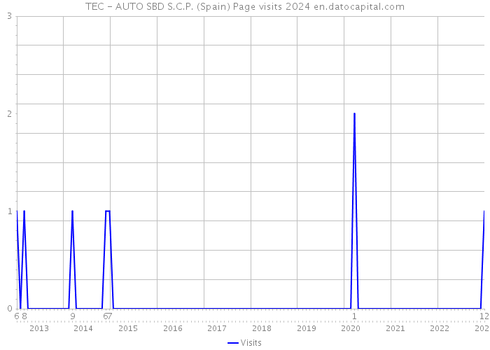 TEC - AUTO SBD S.C.P. (Spain) Page visits 2024 