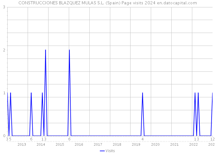 CONSTRUCCIONES BLAZQUEZ MULAS S.L. (Spain) Page visits 2024 