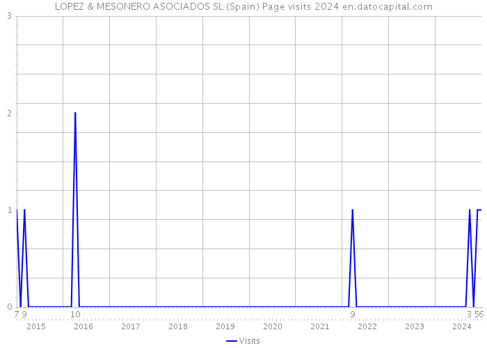 LOPEZ & MESONERO ASOCIADOS SL (Spain) Page visits 2024 