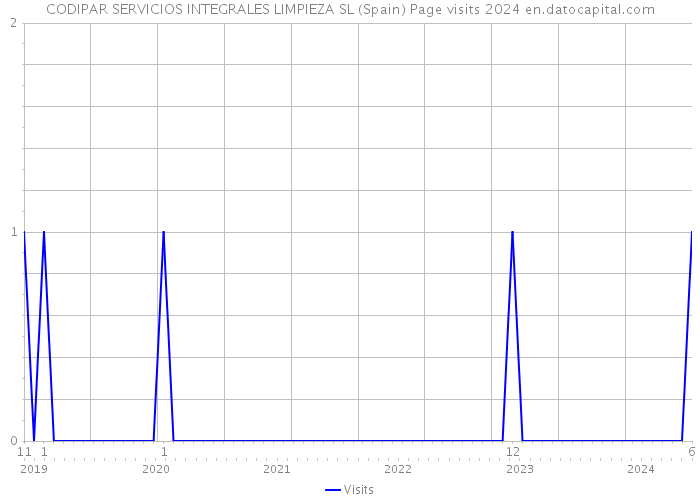 CODIPAR SERVICIOS INTEGRALES LIMPIEZA SL (Spain) Page visits 2024 