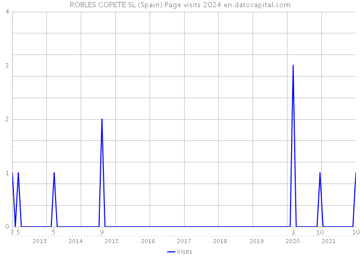 ROBLES COPETE SL (Spain) Page visits 2024 