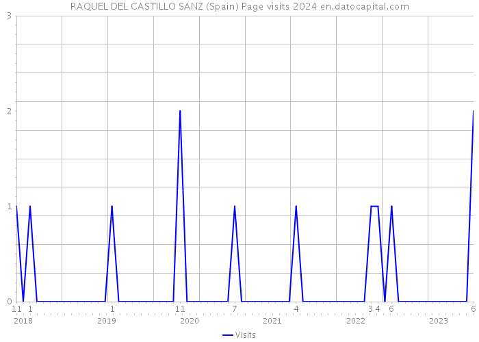 RAQUEL DEL CASTILLO SANZ (Spain) Page visits 2024 