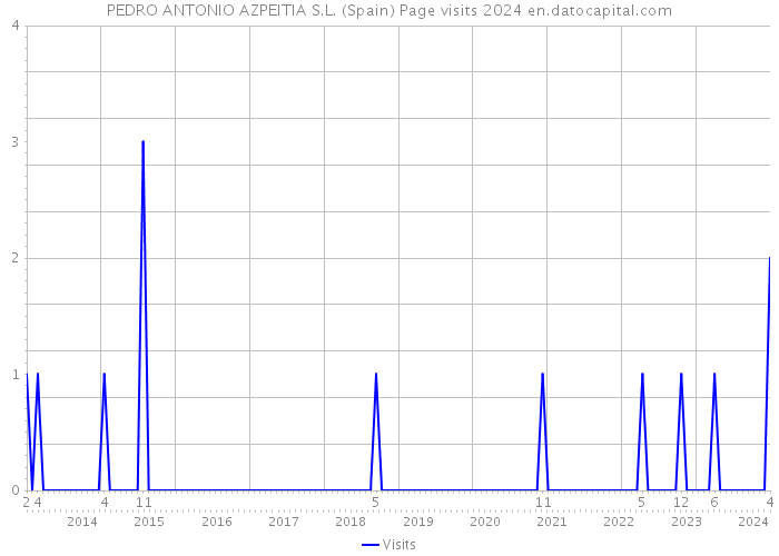PEDRO ANTONIO AZPEITIA S.L. (Spain) Page visits 2024 