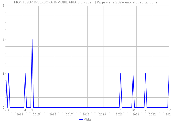 MONTESUR INVERSORA INMOBILIARIA S.L. (Spain) Page visits 2024 