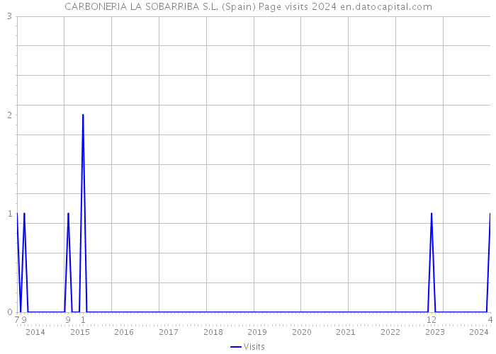 CARBONERIA LA SOBARRIBA S.L. (Spain) Page visits 2024 