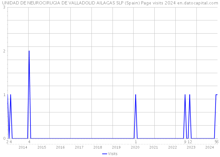 UNIDAD DE NEUROCIRUGIA DE VALLADOLID AILAGAS SLP (Spain) Page visits 2024 